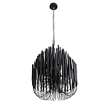 Люстра черная с несколькими ярусами деревянных палочек Bright Wooden Chandelier варинант исполнения - 3 | Loft Concept в Барнауле