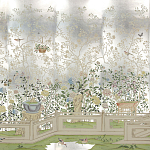 Обои ручная роспись Temple Newsam White Gold gilded silk варинант исполнения - 2 | Loft Concept в Барнауле