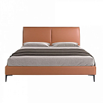 Кровать двуспальная коричневая из экокожи Modern Look варинант исполнения - 3 | Loft Concept в Барнауле