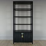 Стеллаж со стеклянными полками Elsa Dreams Black варинант исполнения - 5 | Loft Concept в Барнауле