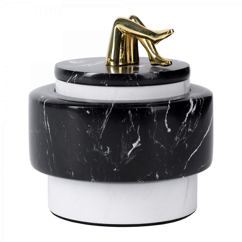 Шкатулка Kelly Wearstler SMALL MELANGE JAR Белый Черный Глянцевое золото Шкатулка Kelly Wearstler SMALL MELANGE JAR Белый Черный Глянцевое золото в Барнауле | Loft Concept