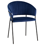 Стул в велюре синего цвета Horizon варинант исполнения - 1 | Loft Concept в Барнауле