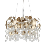 Люстра с декоративными подвесками из прозрачного стекла в форме монеток FAIRYTREE Light варинант исполнения - 1 | Loft Concept в Барнауле