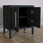 Тумбочка Primo с дверцами шпон Черный дуб варинант исполнения - 4 | Loft Concept в Барнауле