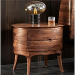 Прикроватный столик из дерева с 2-мя ящиками Moon Walnut Furniture варинант исполнения - 1 | Loft Concept в Барнауле