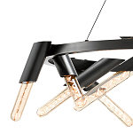 Люстра круглая с трубчатыми лампочками Vanguard Circle варинант исполнения - 2 | Loft Concept в Барнауле