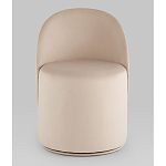 Пуф Loreen со спинкой вращающийся велюр молочный варинант исполнения - 4 | Loft Concept в Барнауле