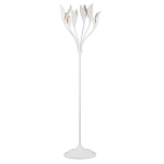Торшер белый с плафонами в виде лепестков Delicate Flower варинант исполнения - 1 | Loft Concept в Барнауле