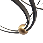 Люстра подвесная светодиодная с 4-мя кольцами черный металл Ring Horizontal варинант исполнения - 3 | Loft Concept в Барнауле