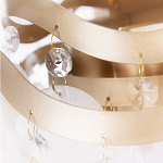 Бра с белыми перламутровыми подвесками и золотистыми волнистыми элементами SHELL варинант исполнения - 3 | Loft Concept в Барнауле