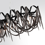 Люстра подвесная линейная с переплетенными металлическими лентами и цепочками Atlantis Chain варинант исполнения - 3 | Loft Concept в Барнауле