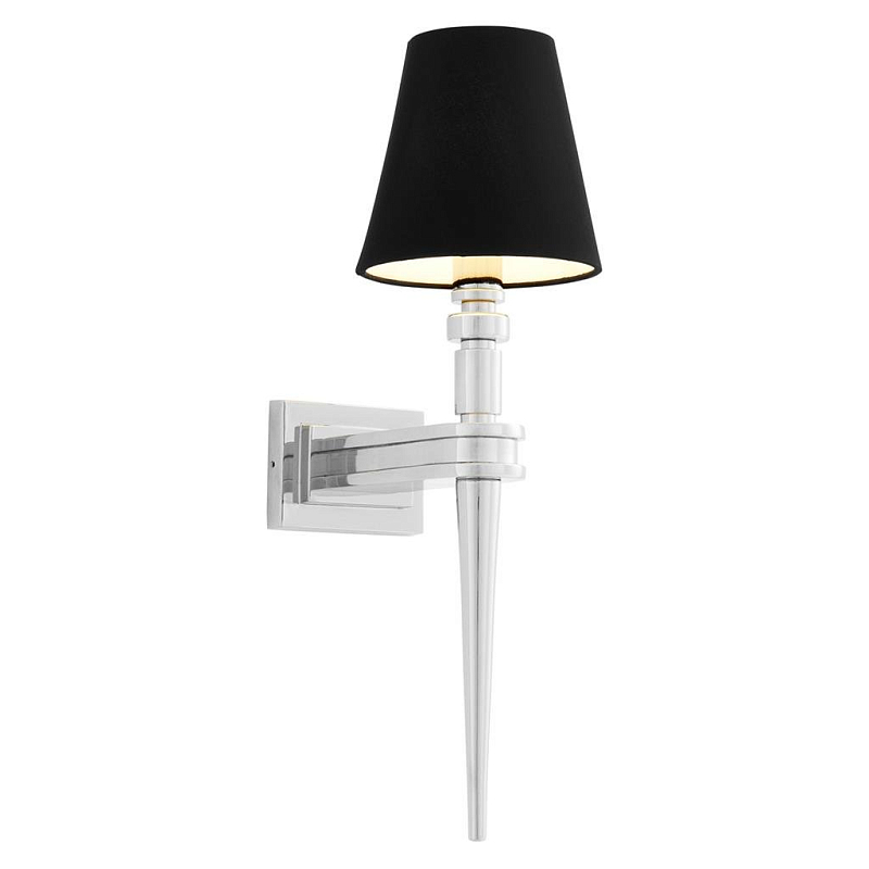 Бра Wall Lamp Waterloo Single Nickel Черный Никель Бра Wall Lamp Waterloo Single Nickel Черный Никель в Барнауле | Loft Concept
