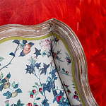 Диван из натурального бука бежевый с изображением птиц и цветов Beige Green Chinoiserie Garden Sofa варинант исполнения - 10 | Loft Concept в Барнауле