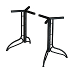 Обеденный стол с прямоугольной столешницей из стекла на черных металлических ножках White Marble варинант исполнения - 5 | Loft Concept в Барнауле