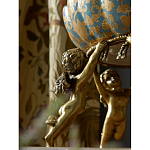 Чаша с орнаментом на бронзовых ножках в виде ангелов Eden Garden варинант исполнения - 6 | Loft Concept в Барнауле