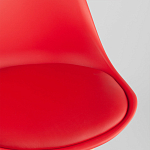 Стул с основой из пластика и мягким сиденьем Arvika Red варинант исполнения - 8 | Loft Concept в Барнауле