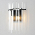 Бра со стеклянными прозрачными трубками и черным металлическим каркасом Nembus варинант исполнения - 2 | Loft Concept в Барнауле