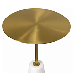 Кофейный столик с круглой столешницей на белом мраморном основании Original Foundation варинант исполнения - 4 | Loft Concept в Барнауле