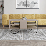 Стол журнальный прямоугольной формы с 2-мя полками бежево-серого цвета NORFOLK LIGHT MOCHA варинант исполнения - 2 | Loft Concept в Барнауле