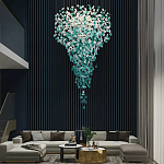 Люстра зеленая каскадная Green Light CascadeDroplet Chandelier варинант исполнения - 2 | Loft Concept в Барнауле