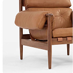 Кресло с деревянным каркасом и обивкой из натуральной кожи Medieval Furniture варинант исполнения - 6 | Loft Concept в Барнауле