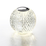Настольная лампа с прозрачным шарообразным плафоном на цилиндрической подставке Crystal Globule варинант исполнения - 8 | Loft Concept в Барнауле