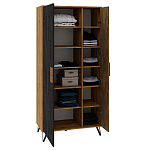 Шкаф двухдверный с 2-мя отделами с полками Stone Effect варинант исполнения - 4 | Loft Concept в Барнауле