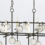 Люстра подвесная с 8-ю лампами и стеклянными круглыми подвесками Currey & Company варинант исполнения - 6 | Loft Concept в Барнауле