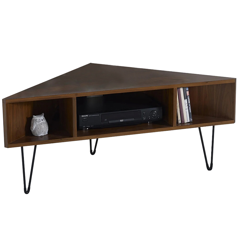 Угловая ТВ-тумба Ford Corner TV Stand Коричневый Черный Угловая ТВ-тумба Ford Corner TV Stand Коричневый Черный в Барнауле | Loft Concept