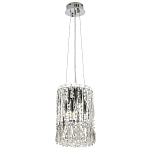 Подвесной светильник с металлическими и хрустальными подвесками Bonnay Crystal Chrome Hanging Lamp варинант исполнения - 2 | Loft Concept в Барнауле