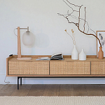 ТВ-тумба с плетеным декором Buckley Wicker TV Stand варинант исполнения - 7 | Loft Concept в Барнауле