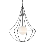 Подвесной светильник из тонких прутьев в форме колокола Forged Thin Rods варинант исполнения - 1 | Loft Concept в Барнауле