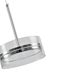 Подвесной светильник с прозрачным плафоном цилиндрической формы из акрила и стекла с пультом для регулировки света Glass Lamp Chromium варинант исполнения - 1 | Loft Concept в Барнауле