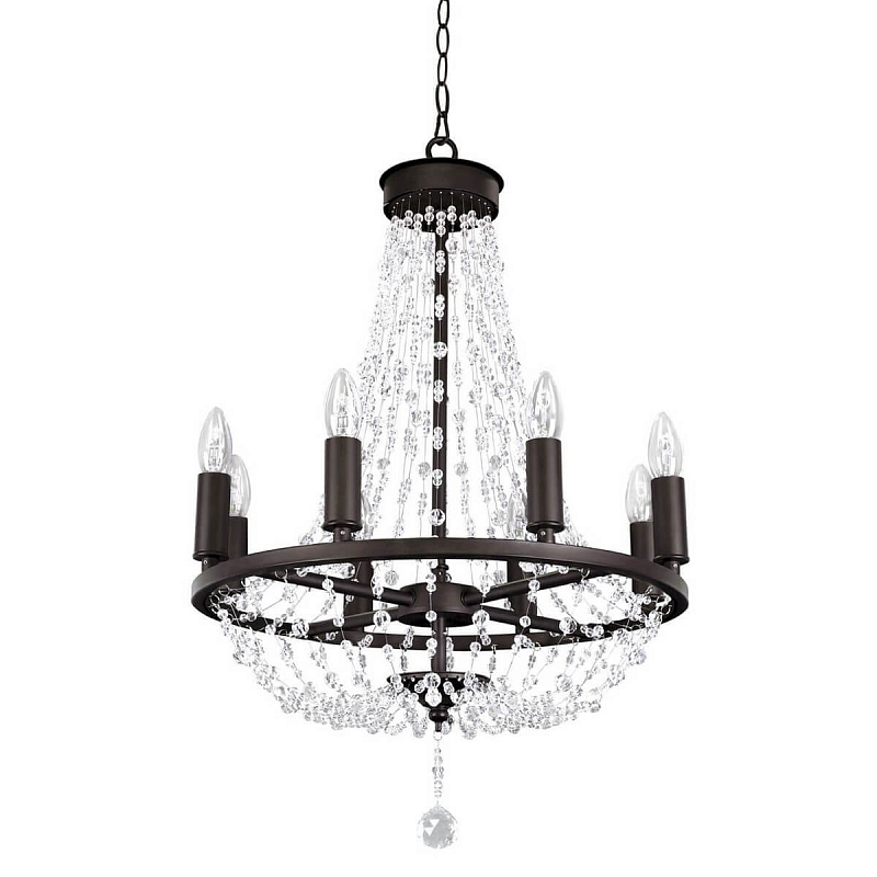 Люстра Brutal Crystal Chandelier 8 Черный Прозрачный Люстра Brutal Crystal Chandelier 8 Черный Прозрачный в Барнауле | Loft Concept
