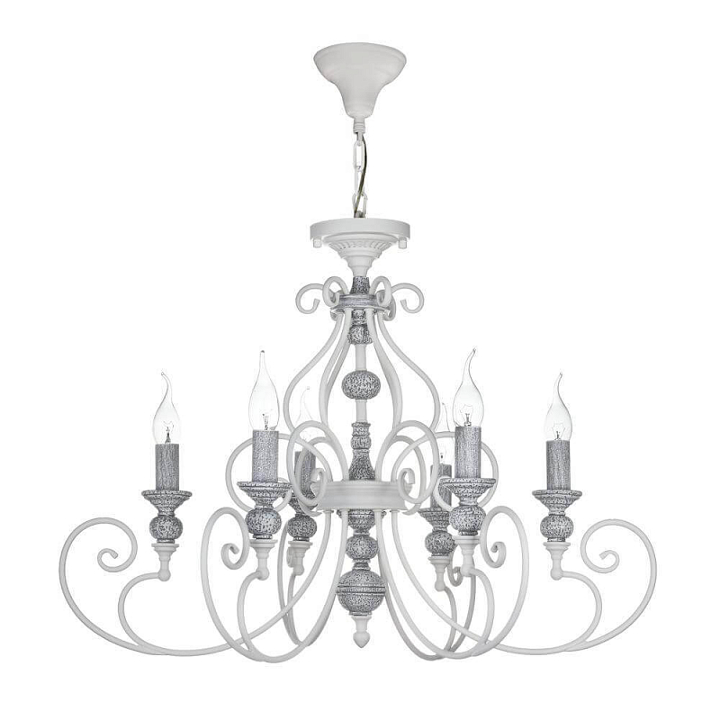Люстра Mocenigo Chandelier White Белый Серый Люстра Mocenigo Chandelier White Белый Серый в Барнауле | Loft Concept