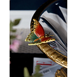 Чаша из прозрачного стекла с бронзовым рельефным ободком Eden Garden варинант исполнения - 5 | Loft Concept в Барнауле