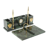 Настольный письменный набор из змеевика с подставкой под календарь Successful Leader варинант исполнения - 2 | Loft Concept в Барнауле