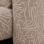 Дизайнерский двухместный диван с мягкими спинкой и подлокотниками светло-коричневый с принтом Madelaine Sofa Cocoa варинант исполнения - 5 | Loft Concept в Барнауле