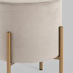 Бежевый пуф на золотистых ножках SANJAY варинант исполнения - 3 | Loft Concept в Барнауле