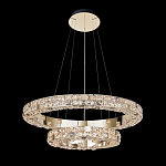 Люстра из 2-х колец с мозаичным хрустальным оформлением Sparks of Crystal варинант исполнения - 1 | Loft Concept в Барнауле