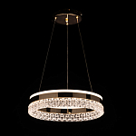 Люстра в виде кольца золотого цвета с прозрачными вставками Radiant Rail варинант исполнения - 3 | Loft Concept в Барнауле