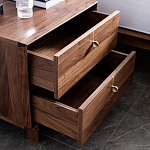 Прикроватный деревянный столик с ящиками Moon Walnut Furniture варинант исполнения - 3 | Loft Concept в Барнауле