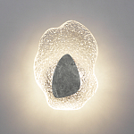 Бра с волнообразным стеклянным плафоном и вставкой из мрамора Liquid Stone варинант исполнения - 3 | Loft Concept в Барнауле