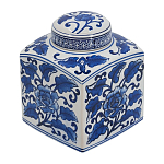 Ваза с крышкой в китайском стиле Oriental Blue & White Ornament Vases варинант исполнения - 1 | Loft Concept в Барнауле