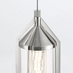 Подвесной светильник хромированного цвета с прозрачным цилиндрическим стеклянным плафоном Eurofase варинант исполнения - 5 | Loft Concept в Барнауле