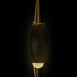 Подвесной светильник с хрустальным плафоном и бронзовым основанием Renee Glass Drops  варинант исполнения - 5 | Loft Concept в Барнауле