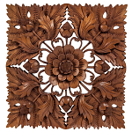 Панно из дерева квадратное Flower Panel With Trees варинант исполнения - 1 | Loft Concept в Барнауле