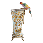 Ваза фарфоровая с птицей на бронзовой ветке Garden of Eden варинант исполнения - 5 | Loft Concept в Барнауле