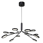 Люстра черного цвета с 12-ю круглыми плафонами Bendik Lighting варинант исполнения - 1 | Loft Concept в Барнауле