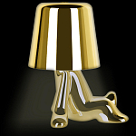 Настольная лампа фигурная золотого цвета с гладким абажуром Высота 17 см Sophia варинант исполнения - 5 | Loft Concept в Барнауле